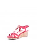 Sandal in mixed materials for women