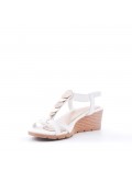 Sandale en mix matières pour femme 