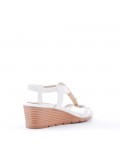 Sandale en mix matières pour femme 