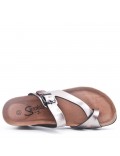 Sandal in mixed materials for women