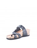 Sandal in mixed materials for women