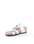 Sandal in mixed materials for women