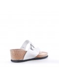 Sandal in mixed materials for women