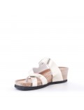 Sandal in mixed materials for women