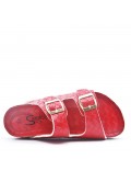 Faux leather slipper