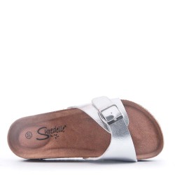 Faux leather slipper