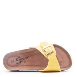 Faux leather slipper