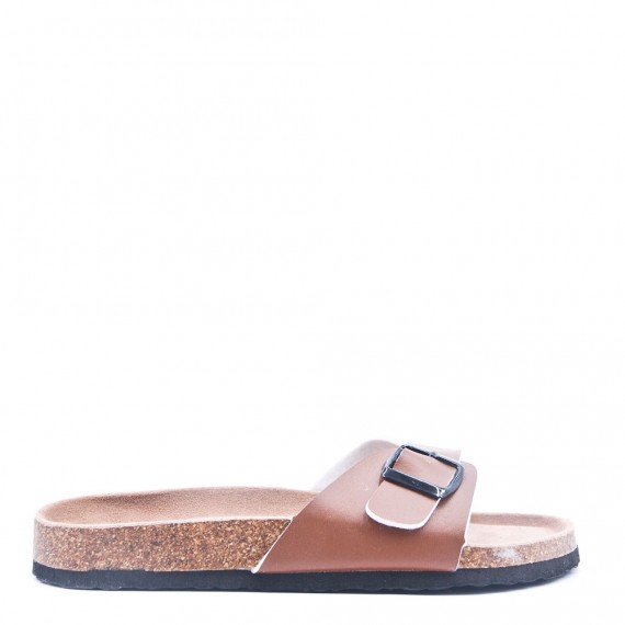 Faux leather slipper