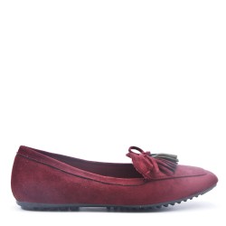 Women's mocassin in faux suede 