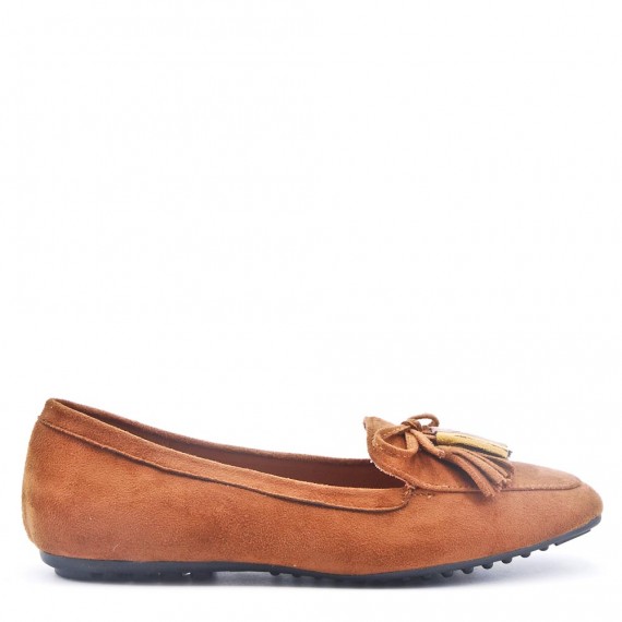 Mocassin en simili daim pour femme