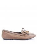 Mocassin en simili daim pour femme