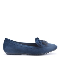 Women's mocassin in faux suede 