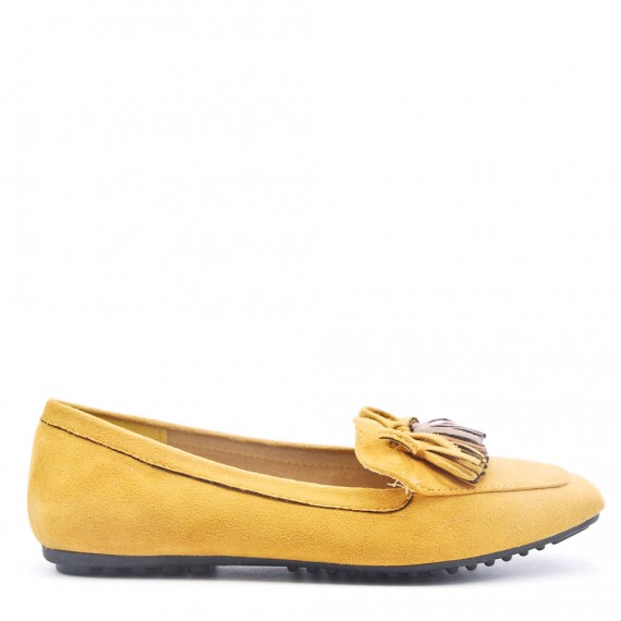 Mocassin en simili daim pour femme