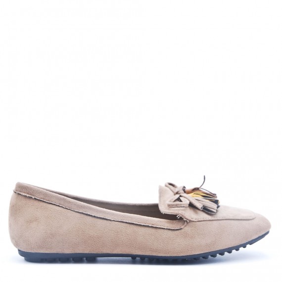 Mocassin en simili daim pour femme