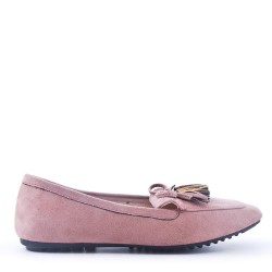 Mocassin en simili daim pour femme