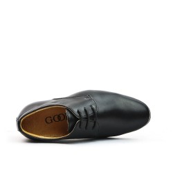 Derby enfant en simili cuir noir à lacet