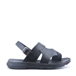 Man sandal in faux leather