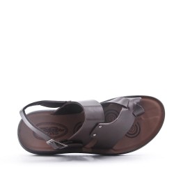Man sandal in faux leather