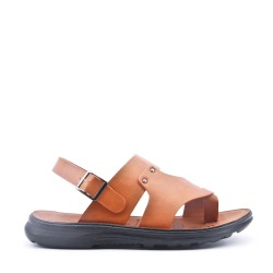 Man sandal in faux leather
