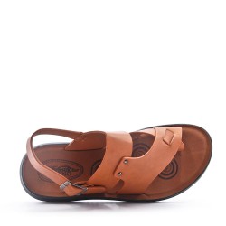 Man sandal in faux leather