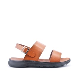 Man sandal in faux leather