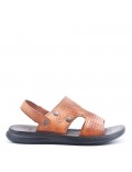 Man sandal in faux leather