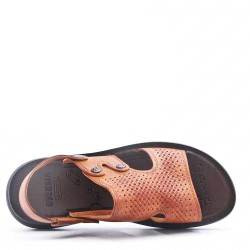 Man sandal in faux leather