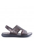 Man sandal in faux leather