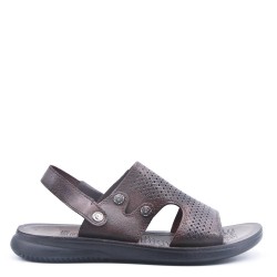 Man sandal in faux leather