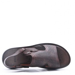 Man sandal in faux leather