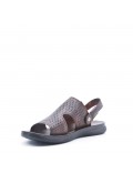 Man sandal in faux leather