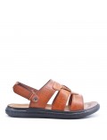 Man sandal in faux leather