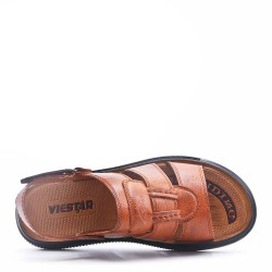 Man sandal in faux leather