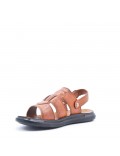 Man sandal in faux leather