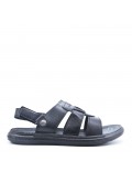 Man sandal in faux leather