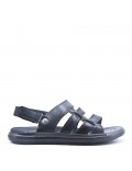 Man sandal in faux leather