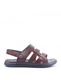 Man sandal in faux leather