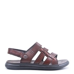 Man sandal in faux leather