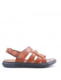 Man sandal in faux leather