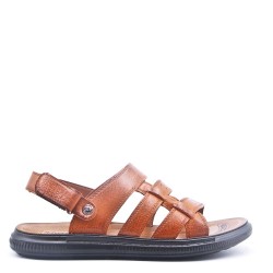 Man sandal in faux leather