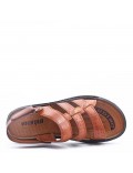 Man sandal in faux leather