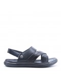 Man sandal in faux leather