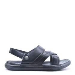 Man sandal in faux leather