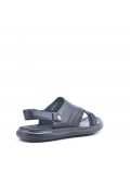 Man sandal in faux leather