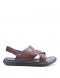 Man sandal in faux leather