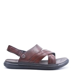 Man sandal in faux leather