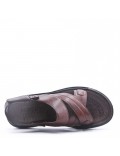 Man sandal in faux leather