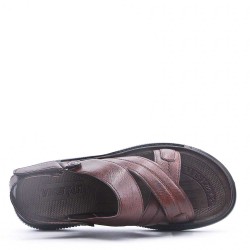 Man sandal in faux leather