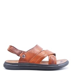 Man sandal in faux leather