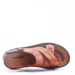 Man sandal in faux leather